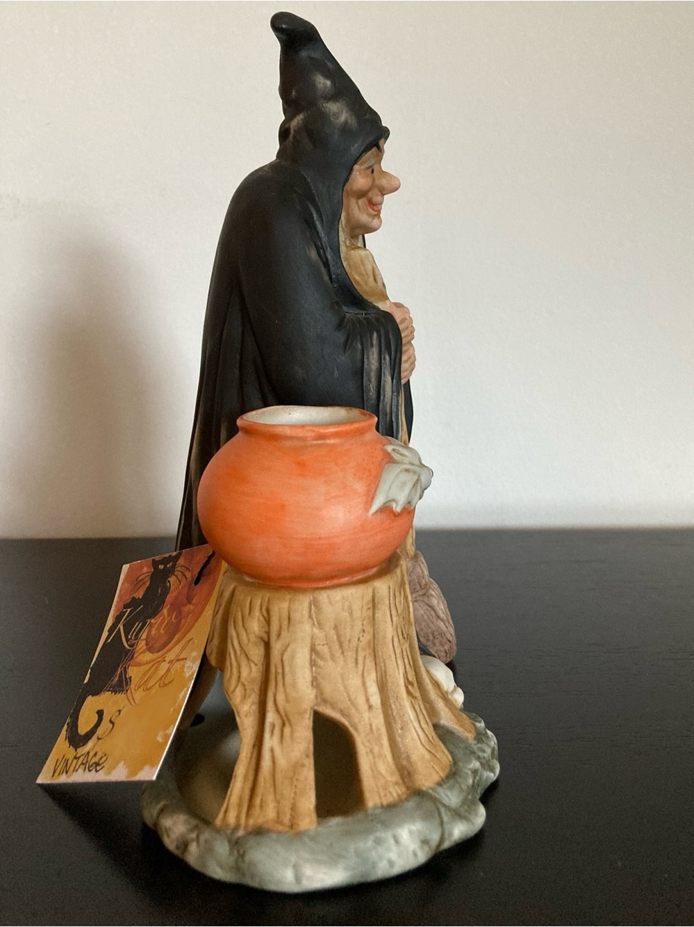 Vintage Berco Halloween Witch Ceramic Tealight Holder Figurine MINT - Picture 3 of 13